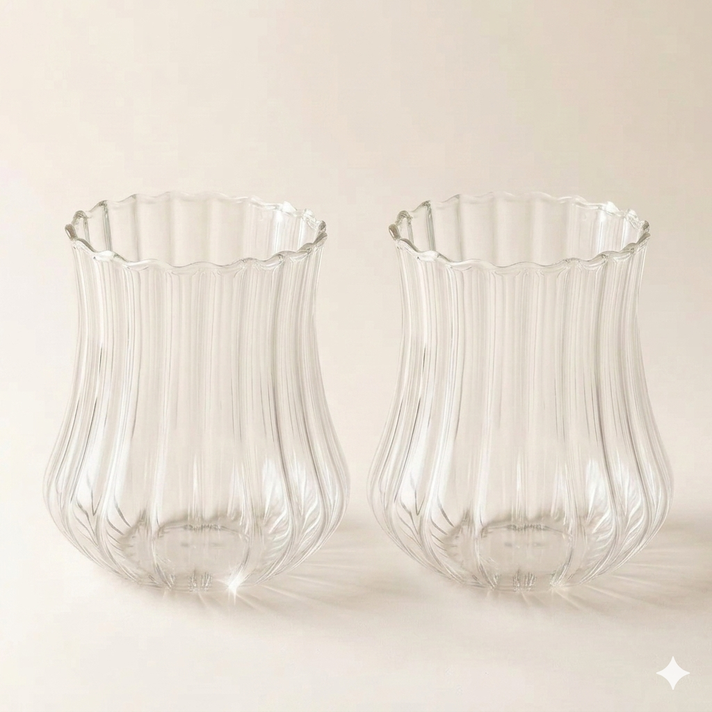 Glas geribbeld