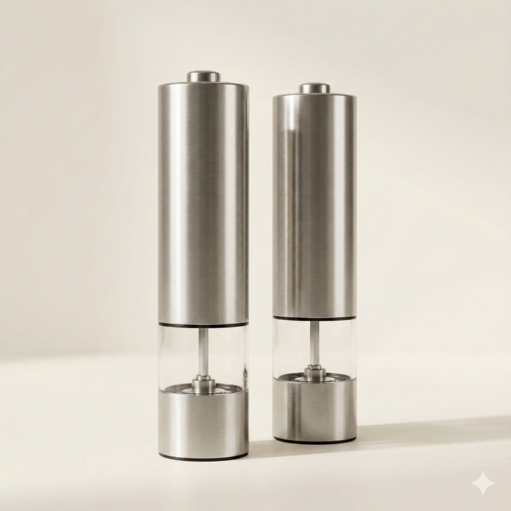 Elektrische Peper- en Zoutmolens Set | Hoekig Design